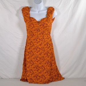 Ten Sixty Sheman Floral Dress Orange XS